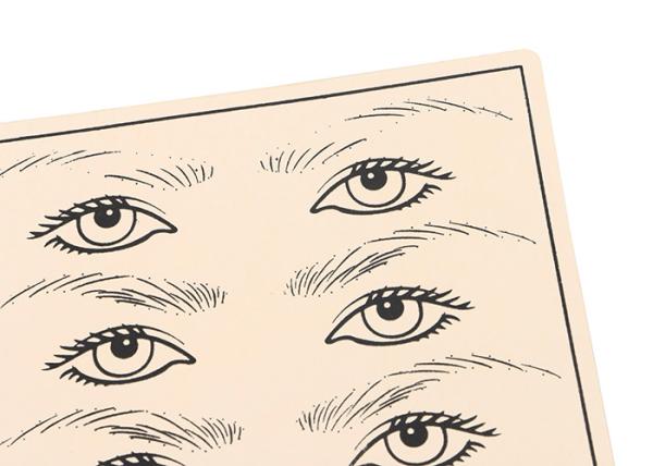 Pele de borracha da prática da composição permanente das sobrancelhas dos olhos da pele da prática de WUBU para o treinamento da tatuagem