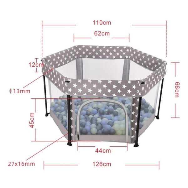 Multifunctional Portable Metal Fabric Baby Playard Folding Travel Playpen Indoor and Outdoor Use