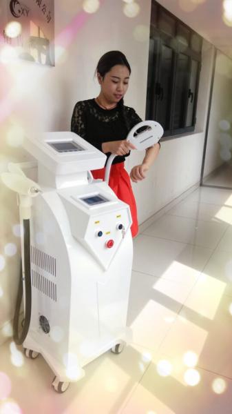Professional SHR Bipolar RF Radio Frequency Skin Tightening Machine / Yag Laser Machine