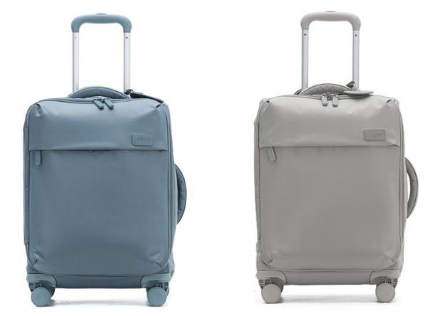 Super Lightweight 2 Piece Soft Side Luggage Set Spinner Wheel Soft Shell Suitcase