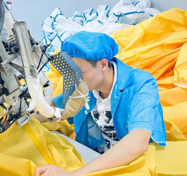 Тип 3 желтый устранимый защитный костюм Ppe Coverall 6XL химический защитный устранимый