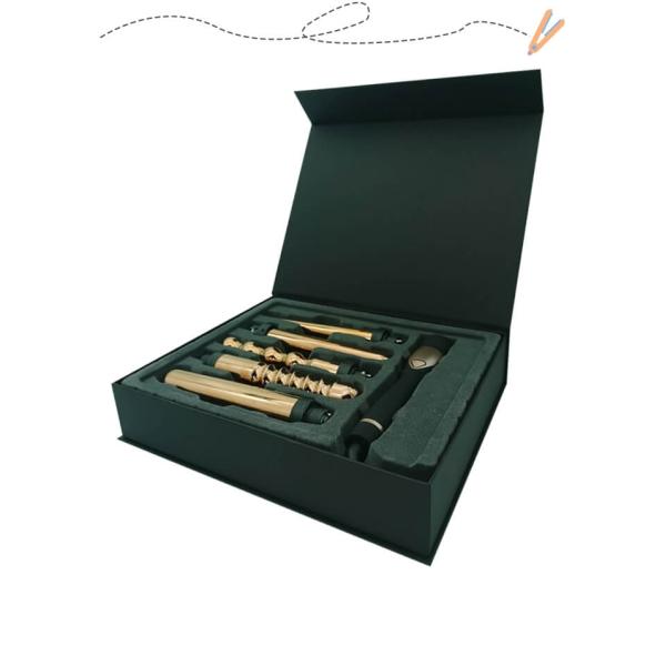 Утюг Pro турмалина 5 частей заменимого керамический завивая