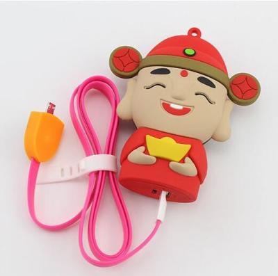 OEM Power Bank Soft PVC 3D Santa Shape Charge Battery For Universal Gift