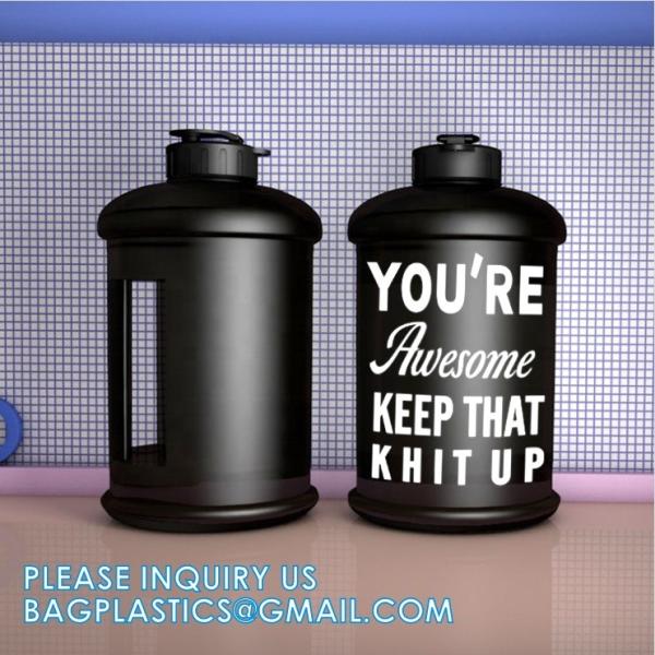 Gallon Water Bottle With Time Marker BPA Free, Motivational Large Water Jug Leak Proof Huge Water Container