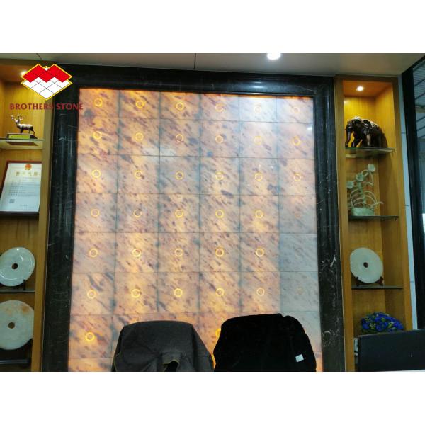 Backlit Pink Vein White Marble Tile Natural Rose Rainbow Onyx