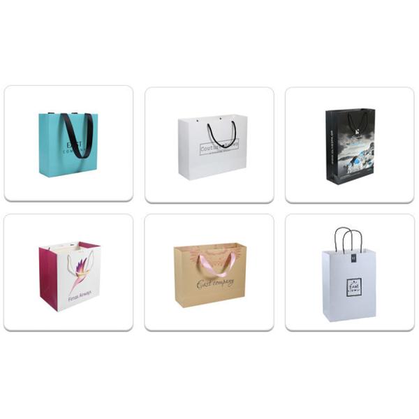 250gsm Recycled ODM White Paper Shopping Bags With Handles