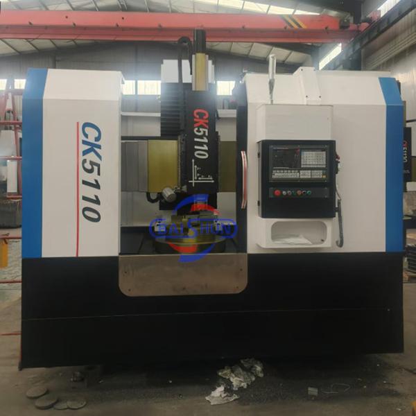 Single Column Metal Cutting Vertical CNC Lathe Machine With Cover