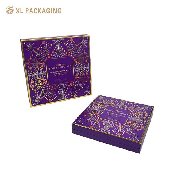 XL Packaging Custom Luxury Boxes Book Shape Magnetic Chocolate Box Packaging With 2mm Thickness And Art Paper