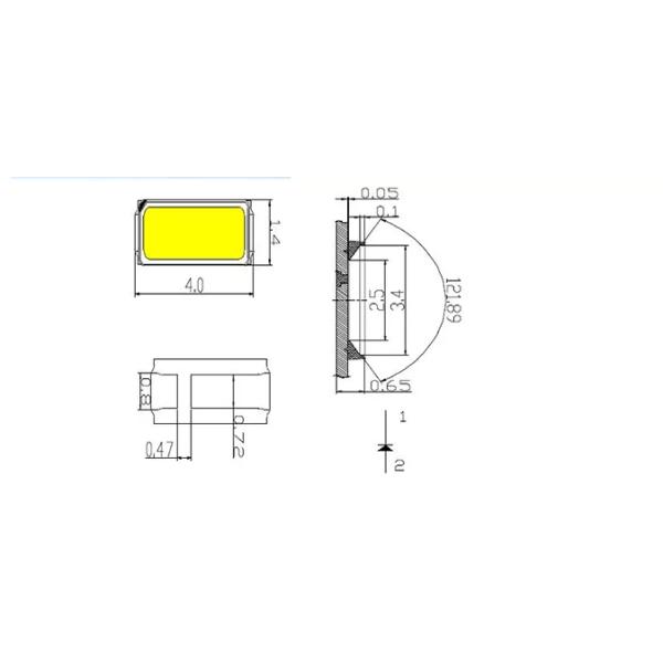 Высокий обломок диода СИД Luminpus SMD очищает 4014 0.2W