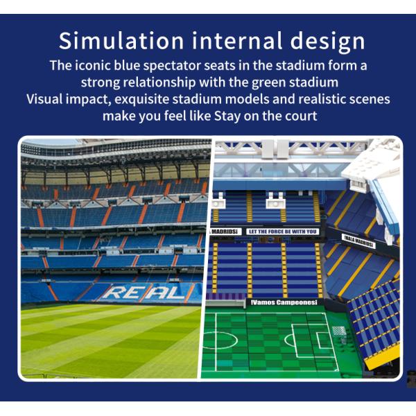 Educational Toys for Bernabeu Football Stadium Model Building Blocks 1 600 Scale 8kg