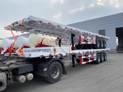 1840mm Tread 3 Axles Low Bed Container Trailer With Air Suspention And Jost Kingpin