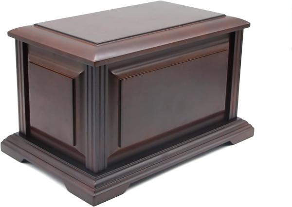 Handcrafted Extra Large Wooden Funeral Cremation Urn Box And Casket For Human Ashes Adult Burial Urns For Men