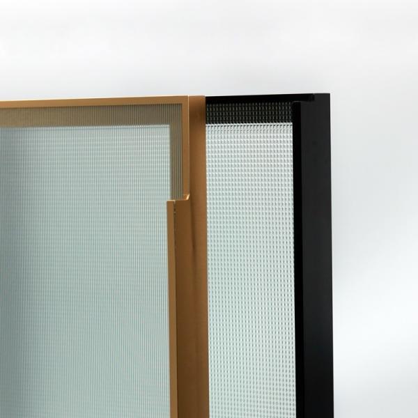Perfil de alumínio preto escovado anodizado do quadro das portas de armário da cozinha