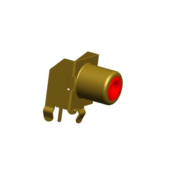 RCA01-004 женский цвет одиночного блока соединителя RCA Джек красный для стерео