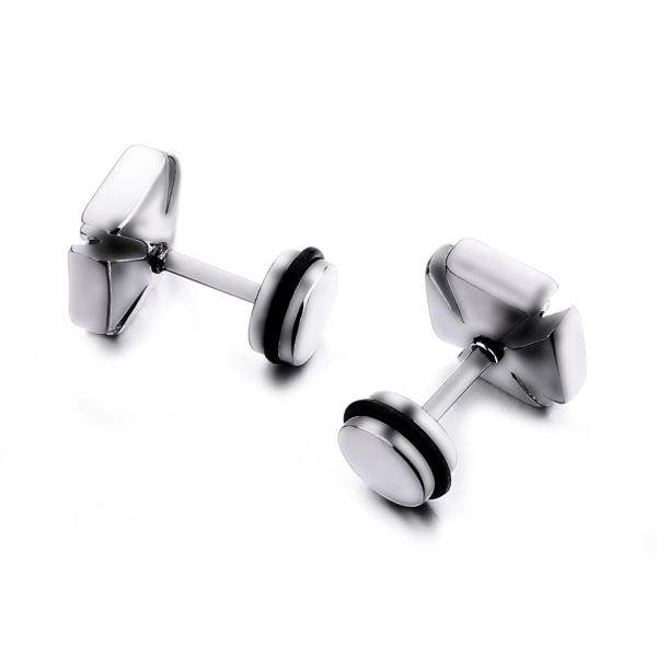 Hot Sale Black round stainless steel stud earring unique stud earrings