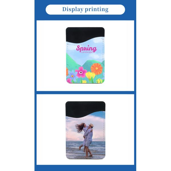 ZELOYAUT Wholesale Sublimation Blank Promotion Business Gifts Pu Sublimation Phone Card Holder Custom logo Card Holder Wallet