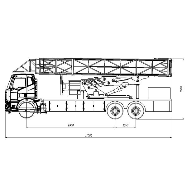 FAW Chassis National V 15+2m Aluminum Mobile Bridge Inspection Platform