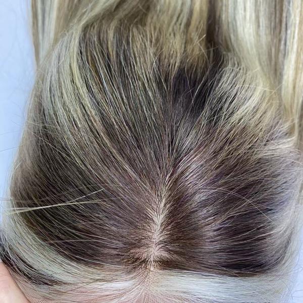 Ready to Ship Large Base 7x8 8x9 9''*9'' 9x10 Jewish Silk Base Topper Top Virgin Human Hair for Women 14-18inches Length