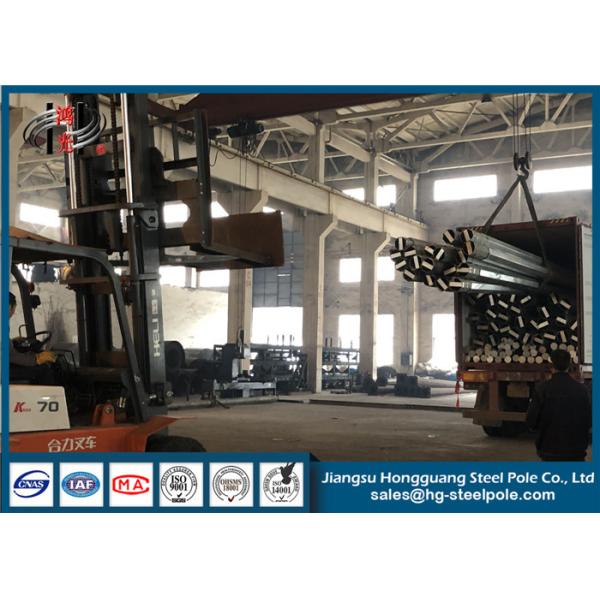 Overhead Transmission Electrical Power Pole , Customized Stainless Steel Pole