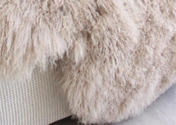 Hypoallergénique léger de couverture mongole de peau de mouton de pouces *72 du beige 45 pour le textile à la maison