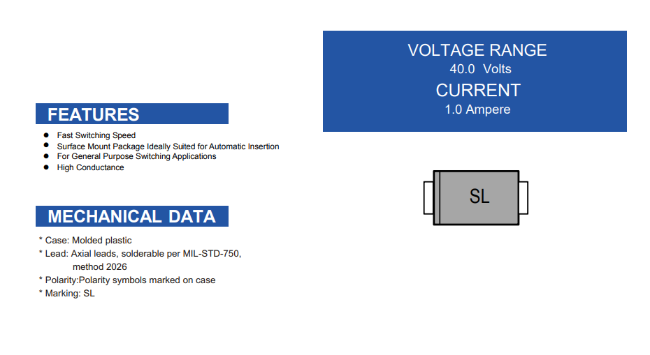 B5819W Schottky barrier rectifier Diode | 1A Surface Mount Rectifier for Power Supply, BMS & PCBA ODM Solutions