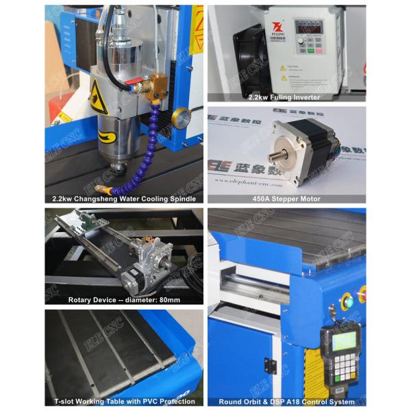 ELE 6090 4 Axis Cnc Router Advertising Engraving Machine With Rotary Device