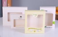 Boîte d'emballage de sous-vêtements pour enfants en papier de couleur de fenêtre, boîte en papier cosmétique imprimée en couleur sur carton blanc