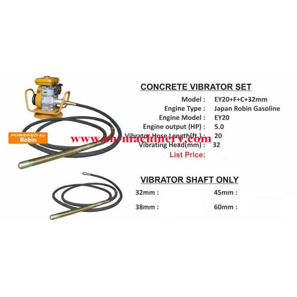 Hot Sell Portable Robin Ey20 / Honda Gx160/270 Engine Concrete Vibrator
