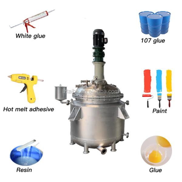 Steam Heating Reactor Jacketed Stirred Tank Vessel Mixer Chemical Reactor for Heating