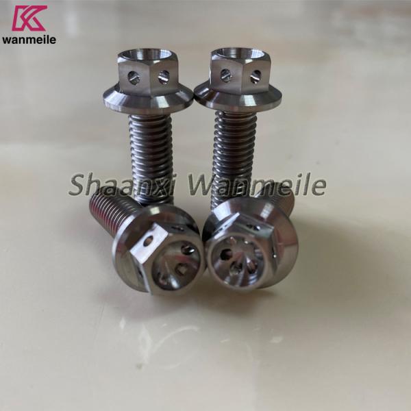 Gr2 Gr5 Titanium Flanged Hex Head Bolt M8 25mm 30mm 40mm for motorcycle or industrial