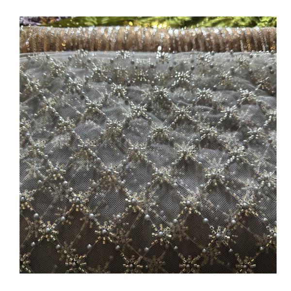 Tulle Flower Net Lace Fabric Embroidery For Dress