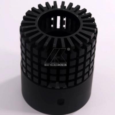 O preto anodizou o CNC expulsou dissipador de calor, projeto bonito material do dissipador de calor