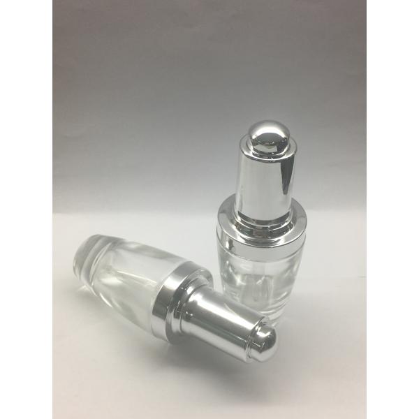 Роскошная ясная стеклянная капельница бутылки 30ml капельницы серебряная для эфирного масла сыворотки