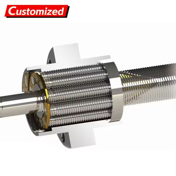 Custom Flange Nut Planetary Gear Ball Screw with Rolled Thread Bearing Steel and Customized Length