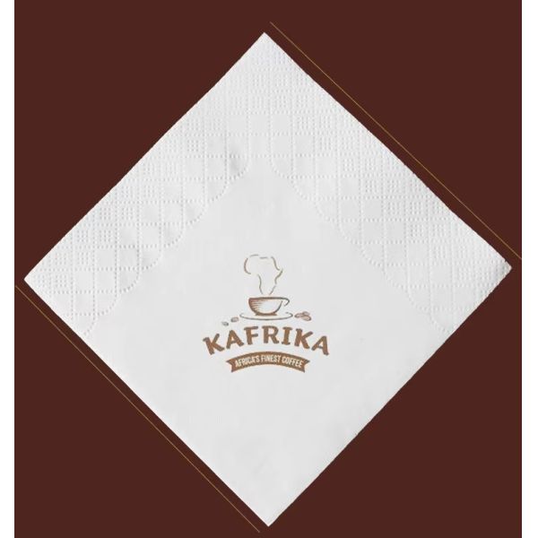 Custom Restaurant Napkins 3-Ply Virgin Wood Pulp Facial Tissue Paper with Logo Printed Bag Style for Hotel Bar Cafe Use