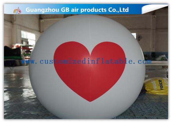 White Round Inflatable Helium Balloons Ball Customized Size CE UL