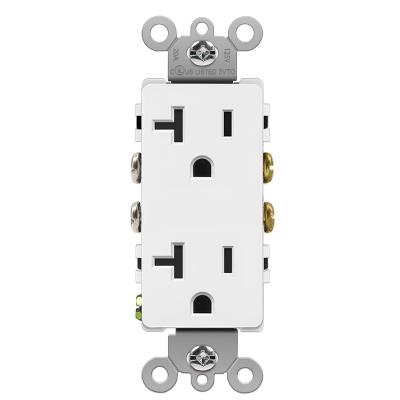 20 Amp Decorator Receptacle Plastic Wall Outlet Socket 125V 60Hz