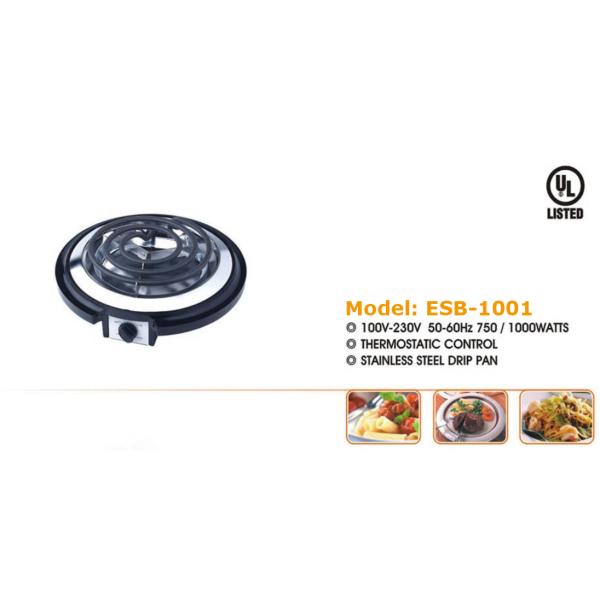 750/1000 Watt Cheap Single Buffet Burner Electric Hot Plate, Black, UL, Camping,School,Outdoor Stove