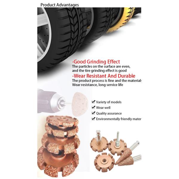 Вакуумно сварное вальфокарбидное шлифовальное колесо размеры 50x7 мм # 18 для шлифования шин