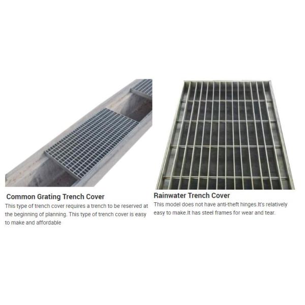 Горячая окунутая гальванизированная простая крышка решетки канала выпушки Q235 для пола мойки