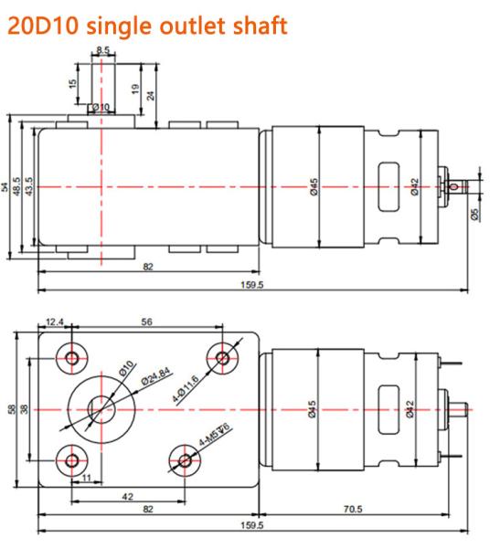 Factory High Torque Direct Sale Double Shaft Electric 12V 24V 775 Brushed Dc Motor For Power Tools