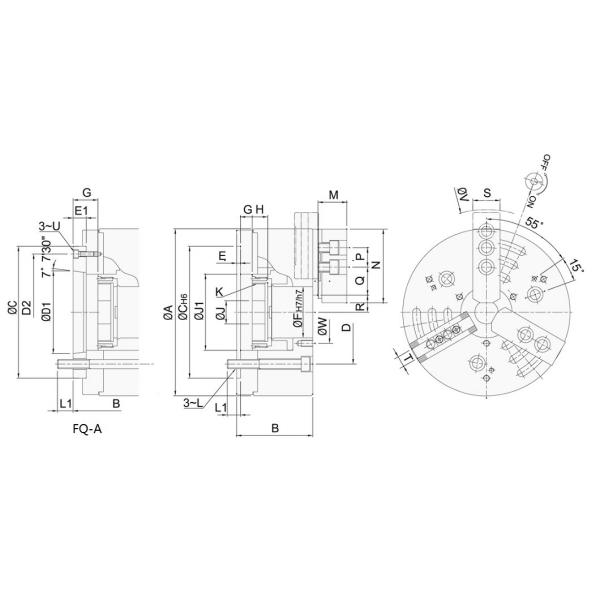 Mandril rápido da mudança da maxila do FQ