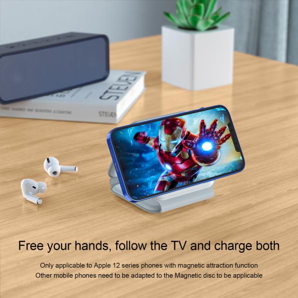 Magnetic 3 In 1 Wireless Charging Station Folding for Mobile Phone Support
