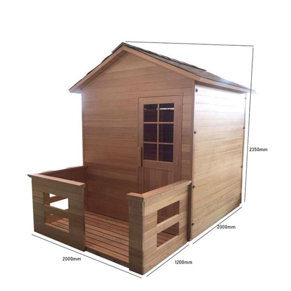 Red Cedar Wood Outdoor Dry Sauna 2 Person With Electric Stove