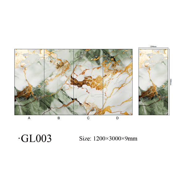 UV 3D PVC Marble Sheet Embossed Waterproof Fireproof Luxury Glossy Interior Wall Panel Decor