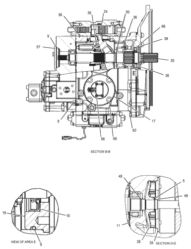 377-4950 3774950 cat 336E 336F 340F гидравлический насос главный насос Техническое обслуживание