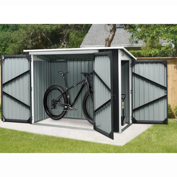 5x7ft 6x8 Pent Roof Shed , Prefab Metal Storage Sheds Waterproof