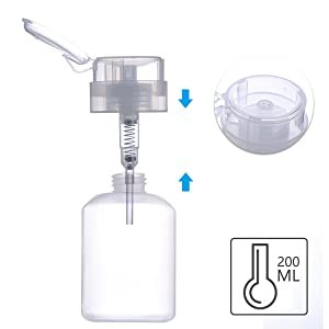 бутылка перевозчика маникюра 200ml 6oz большая для жидкости воды масла