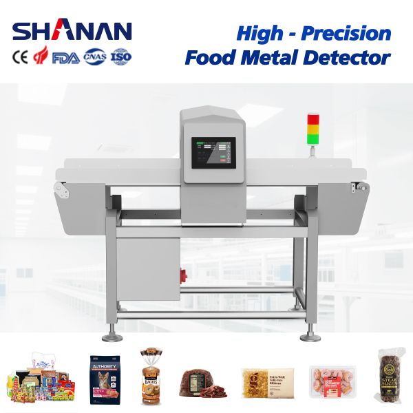 High Precision Food Grade Seafood Industry Conveyor System Food Processing Metal Detector