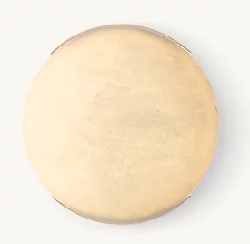 Brass Bedroom Ceiling Spot Lights 1000 Lumens With Alabaster Shade